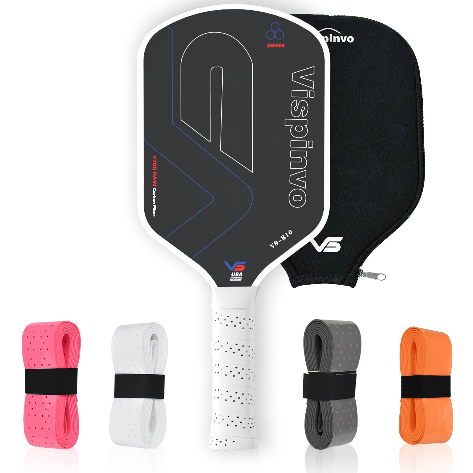 USAPA承認 ピックルボール パドル T700生カーボンファイバー 白 16m Amazon.co.jp: カーボンファイバーピックルボールパドル、USAPA承認の